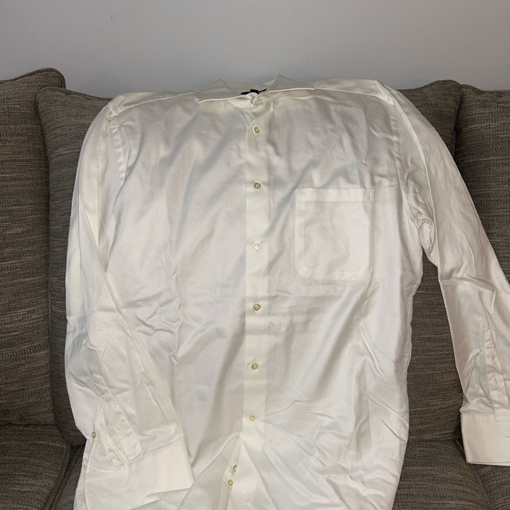 Classic White Men's Dress Shirt
